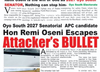 *Oyo South 2027 APC Senatorial candidate, Hon Remi Oseni escapes attackers bullets* 